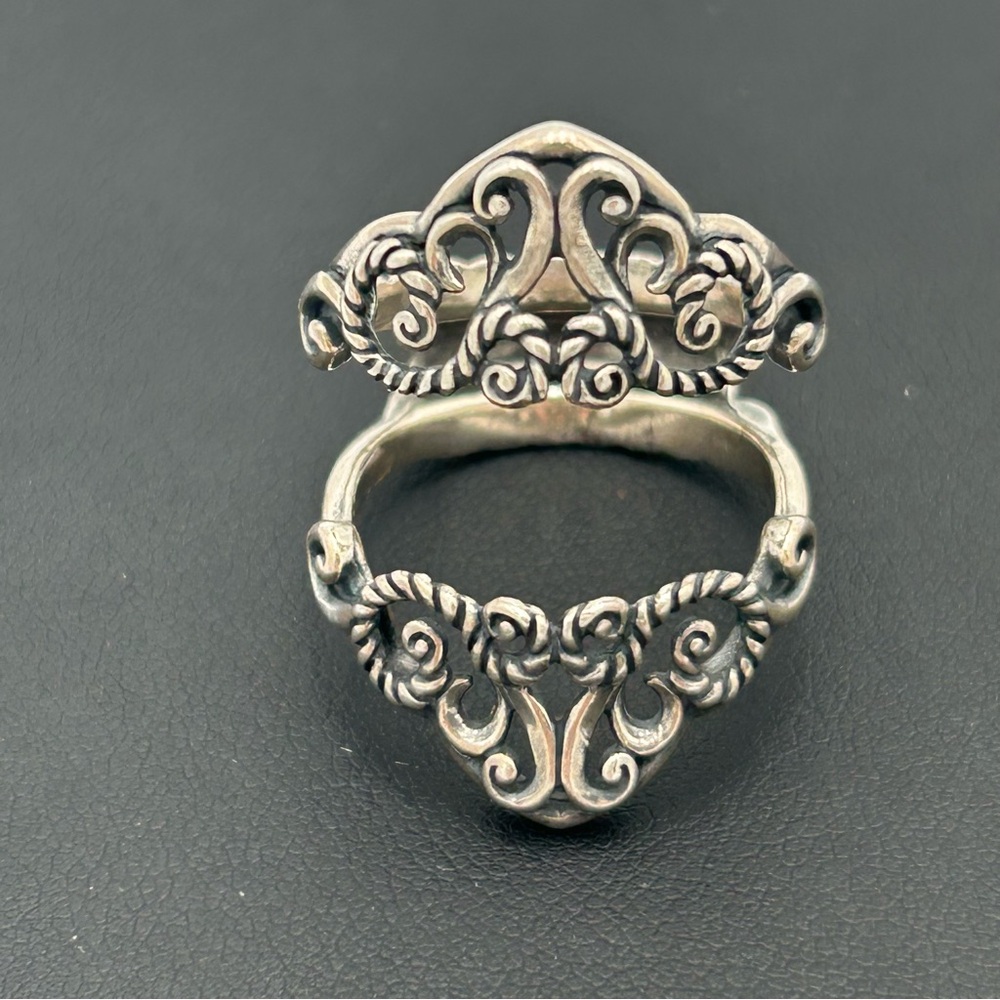Vintage Sterling Silver Interlocking Ring Set - Picture 5 of 11